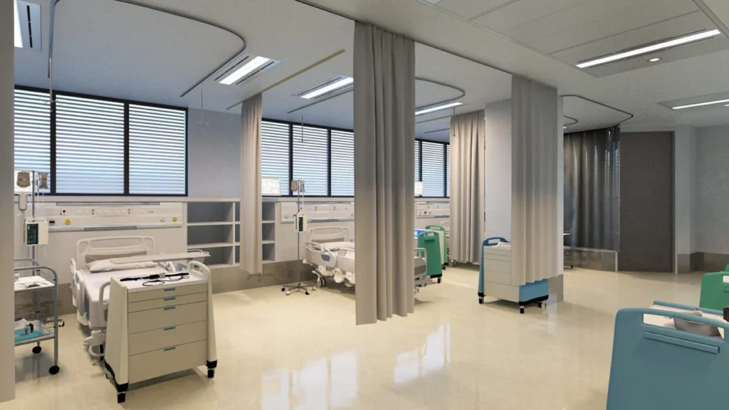3d rendered hospital intensive care unit