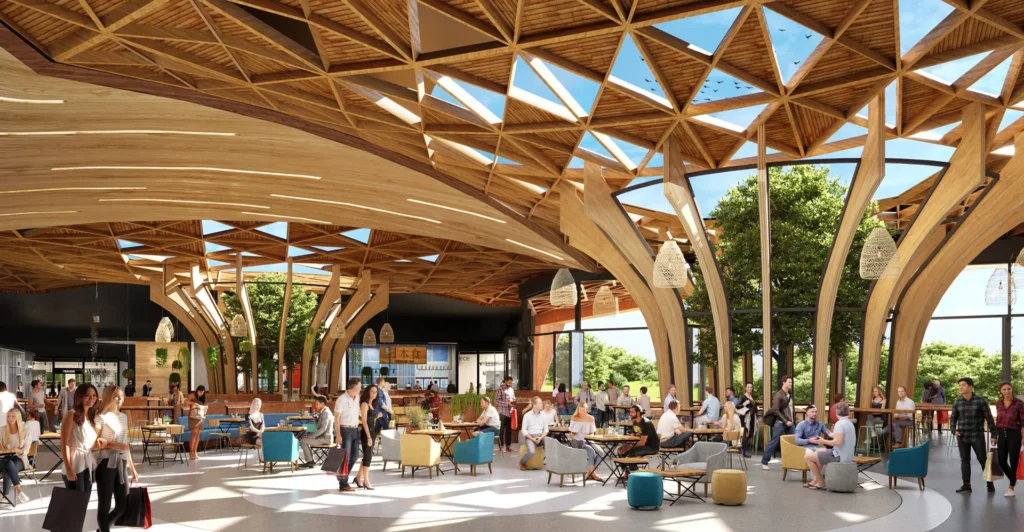 3d cgi render of dfo in auckland