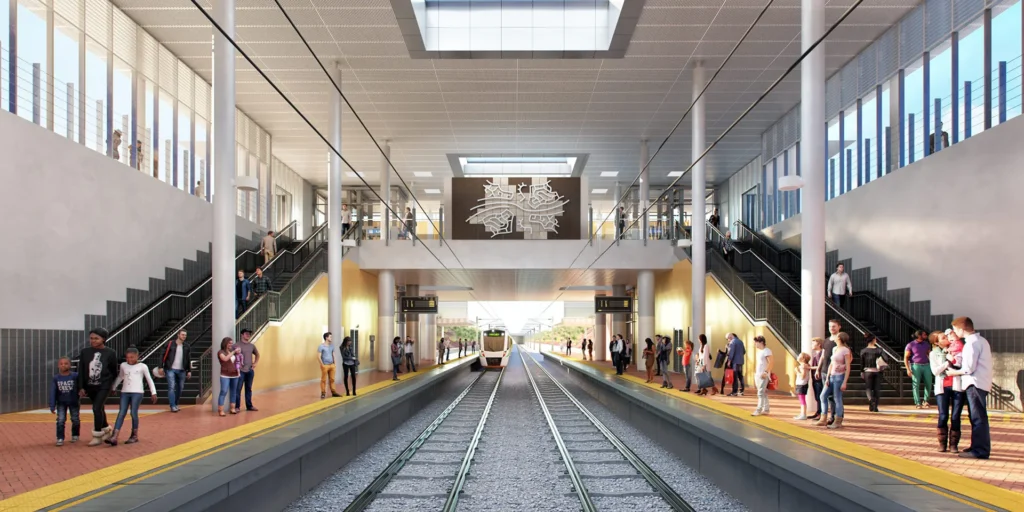 3d cgi render eglinton station interior visualisation