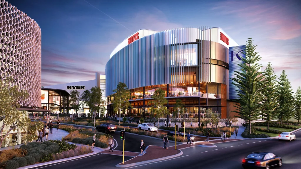 3d cgi render karrinyup shopping centre perth exterior visualisation