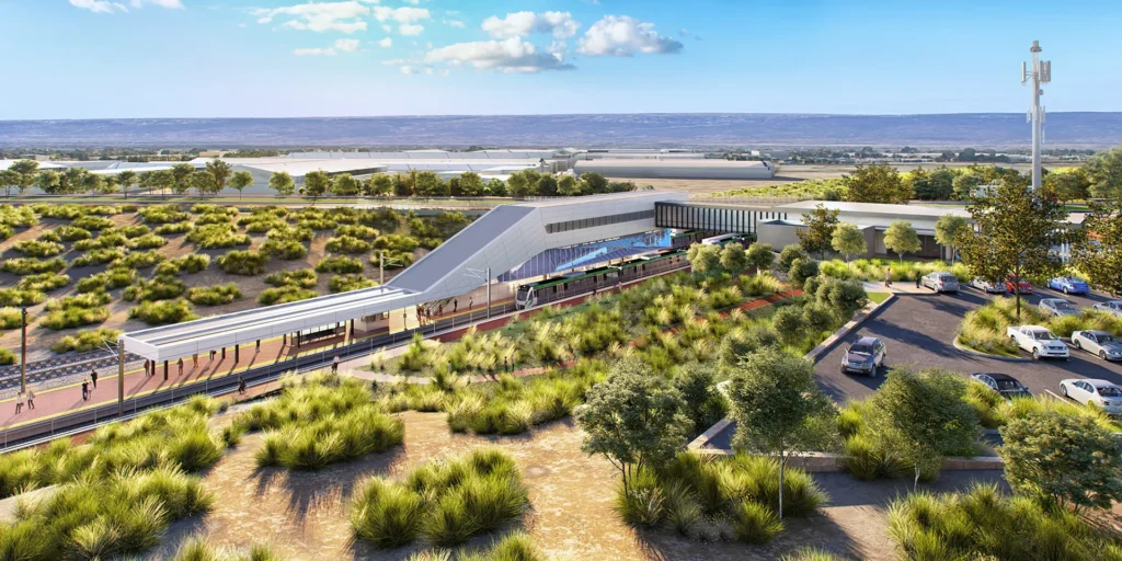 3d cgi render of ranford train station