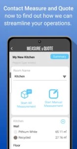 measure and quote in application ar app 6
