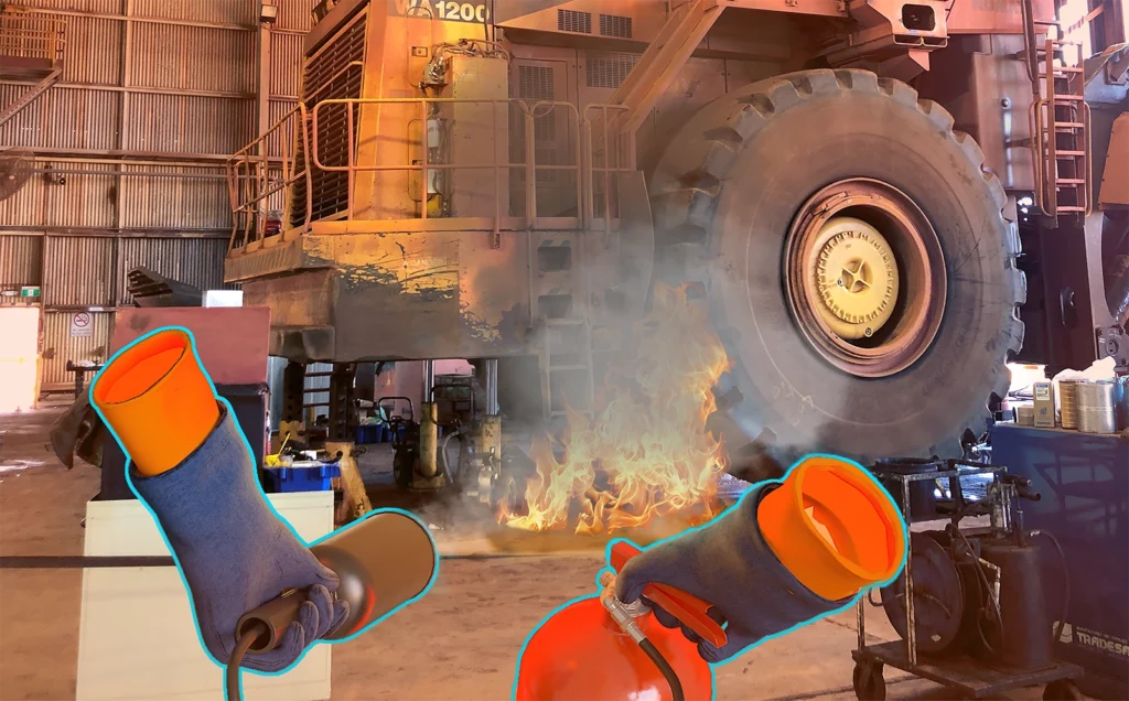 virtual reality training fire extinguisher