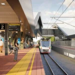 3d render cgi nicholson train station metronet