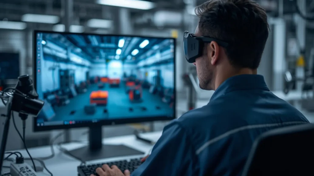 Worker training in a virtual factory environment using 360-degree video